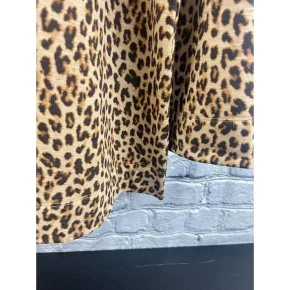 J. Jill  Leopard Print Cowl Neck Pullover LS  Top Shirt  Size 2X - Picture 8 of 9